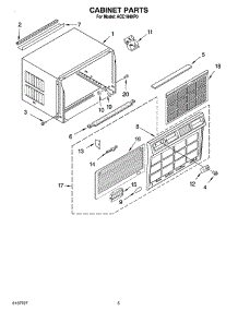 03 - Cabinet Parts parts for Whirlpool Air Conditioner ACE184XP0 from AppliancePartsPros.com