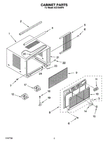 03 - Cabinet Parts parts for Whirlpool Air Conditioner ACE124XP0 from AppliancePartsPros.com