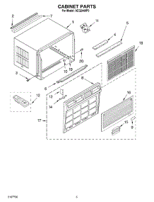 03 - Cabinet Parts parts for Whirlpool Air Conditioner ACQ244XP0 from AppliancePartsPros.com