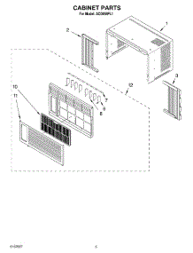 03 - Cabinet Parts parts for Whirlpool Air Conditioner ACQ058PL1 from AppliancePartsPros.com