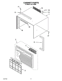 03 - Cabinet Parts parts for Whirlpool Air Conditioner ACE114PM0 from AppliancePartsPros.com