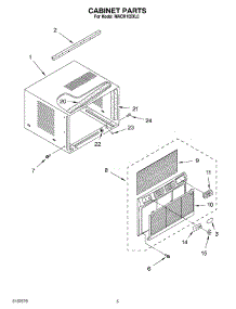 03 - Cabinet Parts parts for Whirlpool Air Conditioner MACM102XL0 from AppliancePartsPros.com