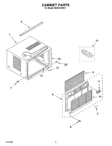 03 - Cabinet Parts parts for Whirlpool Air Conditioner MACQ122XK1 from AppliancePartsPros.com