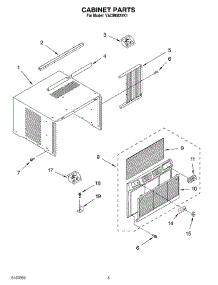03 - Cabinet Parts parts for Whirlpool Air Conditioner YACM082XK1 from AppliancePartsPros.com