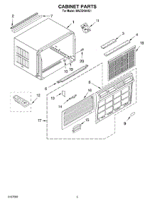 03 - Cabinet Parts parts for Whirlpool Air Conditioner MACQ184XL1 from AppliancePartsPros.com