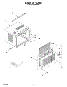 03 - Cabinet Parts parts for Whirlpool Air Conditioner MACQ124XK1 from AppliancePartsPros.com
