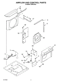 02 - Air Flow And Control parts for Whirlpool Air Conditioner ACM152XL0 from AppliancePartsPros.com