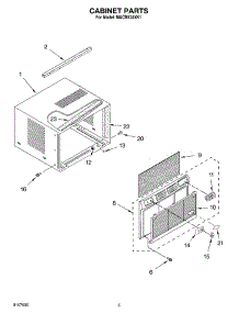 03 - Cabinet Parts parts for Whirlpool Air Conditioner MACM124XK1 from AppliancePartsPros.com