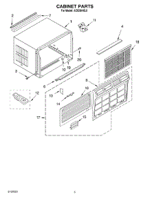 03 - Cabinet parts for Whirlpool Air Conditioner ACQ304XL0 from AppliancePartsPros.com