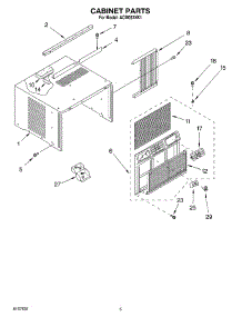 03 - Cabinet parts for Whirlpool Air Conditioner ACM052XK1 from AppliancePartsPros.com