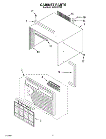 03 - Cabinet Parts parts for Whirlpool Air Conditioner ACU102PK0 from AppliancePartsPros.com