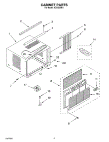 03 - Cabinet parts for Whirlpool Air Conditioner ACQ122XK1 from AppliancePartsPros.com