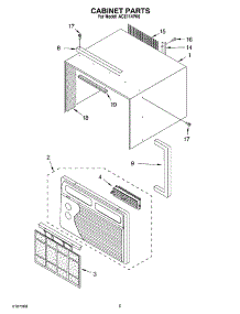 03 - Cabinet Parts parts for Whirlpool Air Conditioner ACE114PK0 from AppliancePartsPros.com