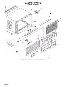 03 - Cabinet parts for Whirlpool Air Conditioner ACQ158XL0 from AppliancePartsPros.com