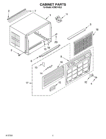 03 - Cabinet parts for Whirlpool Air Conditioner ACM214XL0 from AppliancePartsPros.com