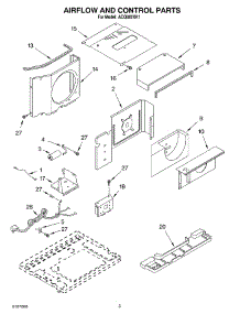 02 - Air Flow And Control parts for Whirlpool Air Conditioner ACQ082XK1 from AppliancePartsPros.com