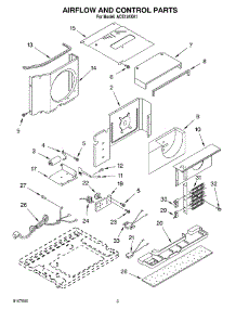 02 - Air Flow And Control parts for Whirlpool Air Conditioner ACE124XK1 from AppliancePartsPros.com