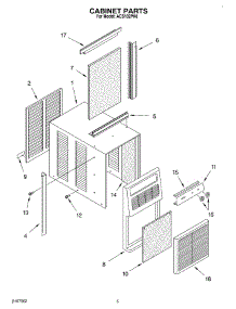 03 - Cabinet parts for Whirlpool Air Conditioner ACS102PK0 from AppliancePartsPros.com