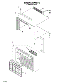 03 - Cabinet Parts parts for Whirlpool Air Conditioner ACU104PK0 from AppliancePartsPros.com