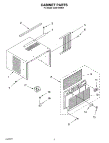 03 - Cabinet parts for Whirlpool Air Conditioner ACM122XK01 from AppliancePartsPros.com