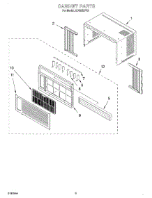 03 - Cabinet parts for Whirlpool Air Conditioner ACQ052PK0 from AppliancePartsPros.com