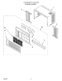 03 - Cabinet parts for Whirlpool Air Conditioner ACQ062PK0 from AppliancePartsPros.com