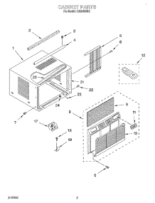 03 - Cabinet parts for Whirlpool Air Conditioner CAR8WRK0 from AppliancePartsPros.com
