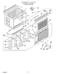 03 - Cabinet parts for Whirlpool Air Conditioner ACM214XK0 from AppliancePartsPros.com