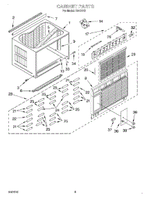 04 - Cabinet parts for Whirlpool Air Conditioner RA151K0 from AppliancePartsPros.com