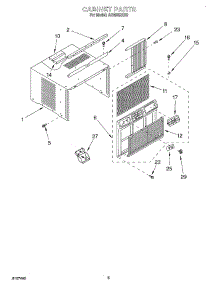 03 - Cabinet parts for Whirlpool Air Conditioner ACM062XK0 from AppliancePartsPros.com