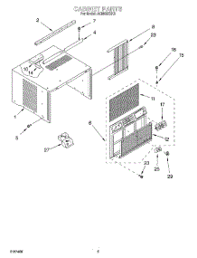 03 - Cabinet parts for Whirlpool Air Conditioner ACM052XK0 from AppliancePartsPros.com