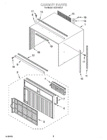03 - Section parts for Whirlpool Air Conditioner ACU104XJ1 from AppliancePartsPros.com