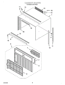 03 - Cabinet Parts parts for Whirlpool Air Conditioner ACE114XJ1 from AppliancePartsPros.com