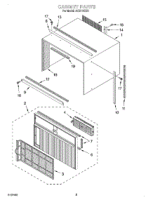 03 - Cabinet Parts parts for Whirlpool Air Conditioner ACE114XJ0 from AppliancePartsPros.com