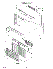 03 - Section parts for Whirlpool Air Conditioner ACU124XJ0 from AppliancePartsPros.com