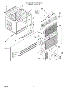 03 - Cabinet parts for Whirlpool Air Conditioner ACQ184XJ0 from AppliancePartsPros.com