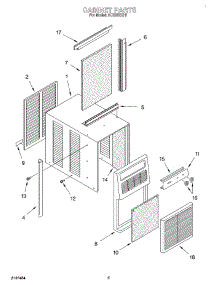 03 - Cabinet parts for Whirlpool Air Conditioner ACS052XH1 from AppliancePartsPros.com