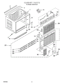 03 - Cabinet parts for Whirlpool Air Conditioner ACQ214XJ0 from AppliancePartsPros.com