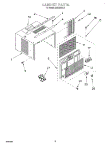 03 - Cabinet parts for Whirlpool Air Conditioner ACD052XJ0 from AppliancePartsPros.com