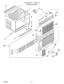 03 - Cabinet parts for Whirlpool Air Conditioner ACQ184XJ1 from AppliancePartsPros.com