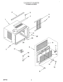 03 - Cabinet parts for Whirlpool Air Conditioner ACE124XJ0 from AppliancePartsPros.com