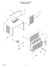 03 - Cabinet parts for Whirlpool Air Conditioner ACM082XJ1 from AppliancePartsPros.com