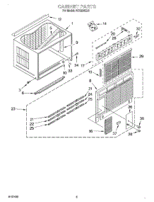 03 - Cabinet parts for Whirlpool Air Conditioner ACQ294XJ0 from AppliancePartsPros.com