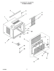 03 - Cabinet parts for Whirlpool Air Conditioner ACE082XJ0 from AppliancePartsPros.com