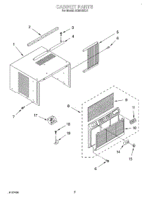 03 - Cabinet parts for Whirlpool Air Conditioner ACM122XJ1 from AppliancePartsPros.com