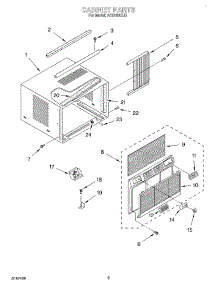 03 - Cabinet parts for Whirlpool Air Conditioner ACQ124XJ0 from AppliancePartsPros.com