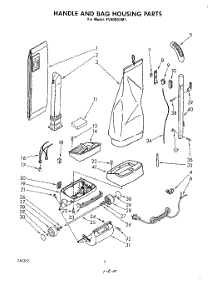 04 - Section parts for Whirlpool Vacuum FV4000XM1 from AppliancePartsPros.com