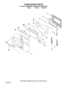 02 - Oven Door Parts parts for Whirlpool Oven GBS279PVB02 from AppliancePartsPros.com