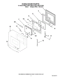 03 - Oven Door Parts parts for Whirlpool Oven RBS277PVQ02 from AppliancePartsPros.com