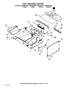 09 - Top Venting Parts parts for Whirlpool Oven RMC305PVS01 from AppliancePartsPros.com